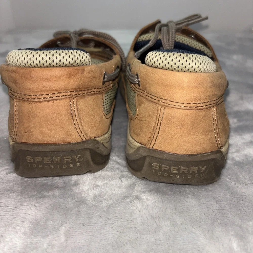 Sperry Top Sider BOYS Boat Shoes Size 5M Light Brown